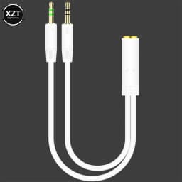 3.5mm Jack Microphone Headset Audio Splitter Cable Female to 2 Male Headphone Mic Aux Extension Cables For phone Computer Cabo