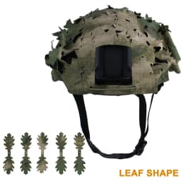 3D Camo Laser Cut Leaf Shape Airsoft Helmet Cover Mesh Helmet Cloth Paintball Paratrooper Hunting Airsoft Helmet Accessories