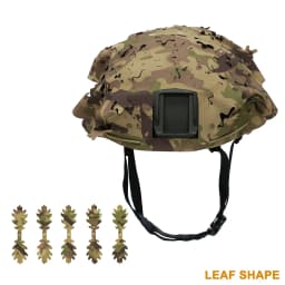 3D Camo Laser Cut Leaf Shape Airsoft Helmet Cover Mesh Helmet Cloth Paintball Paratrooper Hunting Airsoft Helmet Accessories