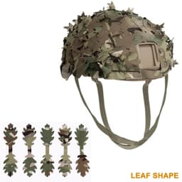 3D Camo Laser Cut Leaf Shape Airsoft Helmet Cover Mesh Helmet Cloth Paintball Paratrooper Hunting Airsoft Helmet Accessories