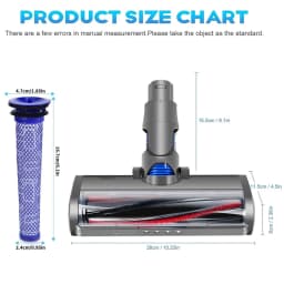 Motorized Floor Brush Head Tool For Dyson V6 DC58 DC59 DC61 DC62 Vacuum Cleaner Soft Sweeper Roller Head Floor Brush Accessories