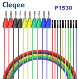 P1530 P1532 10PC Jumper Wires Male to 4mm Stackable Banana Plug Silicone Dupont Cable Electronic DIY Kit for Arduino Breadboard