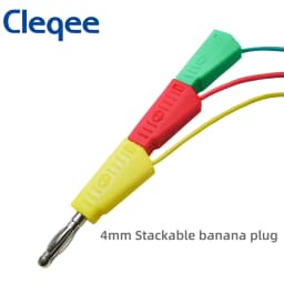 P1530 P1532 10PC Jumper Wires Male to 4mm Stackable Banana Plug Silicone Dupont Cable Electronic DIY Kit for Arduino Breadboard