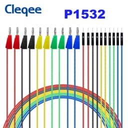 P1530 P1532 10PC Jumper Wires Male to 4mm Stackable Banana Plug Silicone Dupont Cable Electronic DIY Kit for Arduino Breadboard