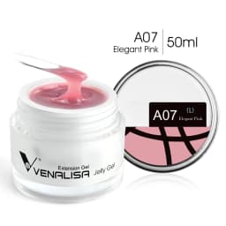 VENALISA Jelly Gel 50ml Pink Nude Collection Not Burning Hard Gel Soak Off UV LED Soft Extension Builder Nail Gel Nail Manicure