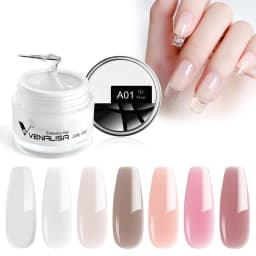 VENALISA Jelly Gel 50ml Pink Nude Collection Not Burning Hard Gel Soak Off UV LED Soft Extension Builder Nail Gel Nail Manicure