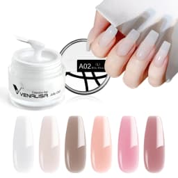 VENALISA Jelly Gel 50ml Pink Nude Collection Not Burning Hard Gel Soak Off UV LED Soft Extension Builder Nail Gel Nail Manicure