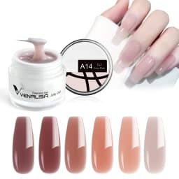 VENALISA Jelly Gel 50ml Pink Nude Collection Not Burning Hard Gel Soak Off UV LED Soft Extension Builder Nail Gel Nail Manicure