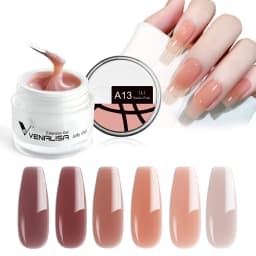 VENALISA Jelly Gel 50ml Pink Nude Collection Not Burning Hard Gel Soak Off UV LED Soft Extension Builder Nail Gel Nail Manicure