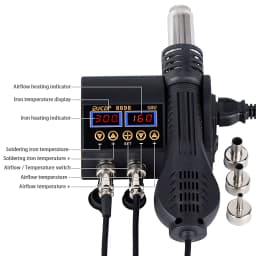 JCD 2 in 1 750W Hot Air Gun LCD Digital Display Welding Soldering Rework Station for Cell-phone BGA SMD PCB IC Solder Iron 8898