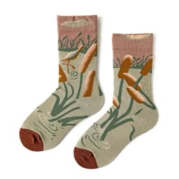 Qisin 1Pairs Women Sock Cartoon Print Creative Fashion Personalized Novelty Men Women Socks Winter Warm Comfortable Cotton Socks