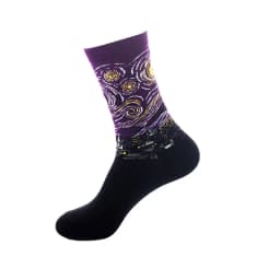 Qisin 1Pairs Women Sock Cartoon Print Creative Fashion Personalized Novelty Men Women Socks Winter Warm Comfortable Cotton Socks