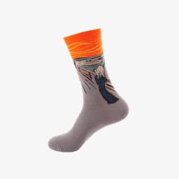 Qisin 1Pairs Women Sock Cartoon Print Creative Fashion Personalized Novelty Men Women Socks Winter Warm Comfortable Cotton Socks