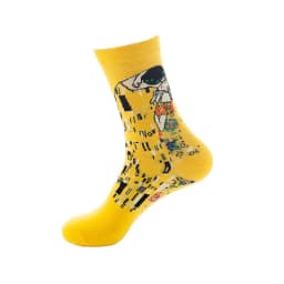 Qisin 1Pairs Women Sock Cartoon Print Creative Fashion Personalized Novelty Men Women Socks Winter Warm Comfortable Cotton Socks