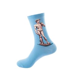 Qisin 1Pairs Women Sock Cartoon Print Creative Fashion Personalized Novelty Men Women Socks Winter Warm Comfortable Cotton Socks