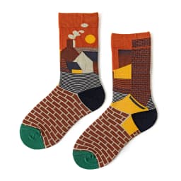 Qisin 1Pairs Women Sock Cartoon Print Creative Fashion Personalized Novelty Men Women Socks Winter Warm Comfortable Cotton Socks