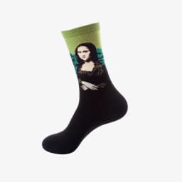 Qisin 1Pairs Women Sock Cartoon Print Creative Fashion Personalized Novelty Men Women Socks Winter Warm Comfortable Cotton Socks