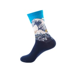 Qisin 1Pairs Women Sock Cartoon Print Creative Fashion Personalized Novelty Men Women Socks Winter Warm Comfortable Cotton Socks
