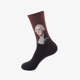 Qisin 1Pairs Women Sock Cartoon Print Creative Fashion Personalized Novelty Men Women Socks Winter Warm Comfortable Cotton Socks