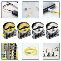 Compatible SU5S SU5Y SU11S SU11Y 9/18mm Heat Shrink Tubes For Epson/King Jim LA-4WBA5 LA-4YBA5 for Epson LW-300 LW-400 500 700