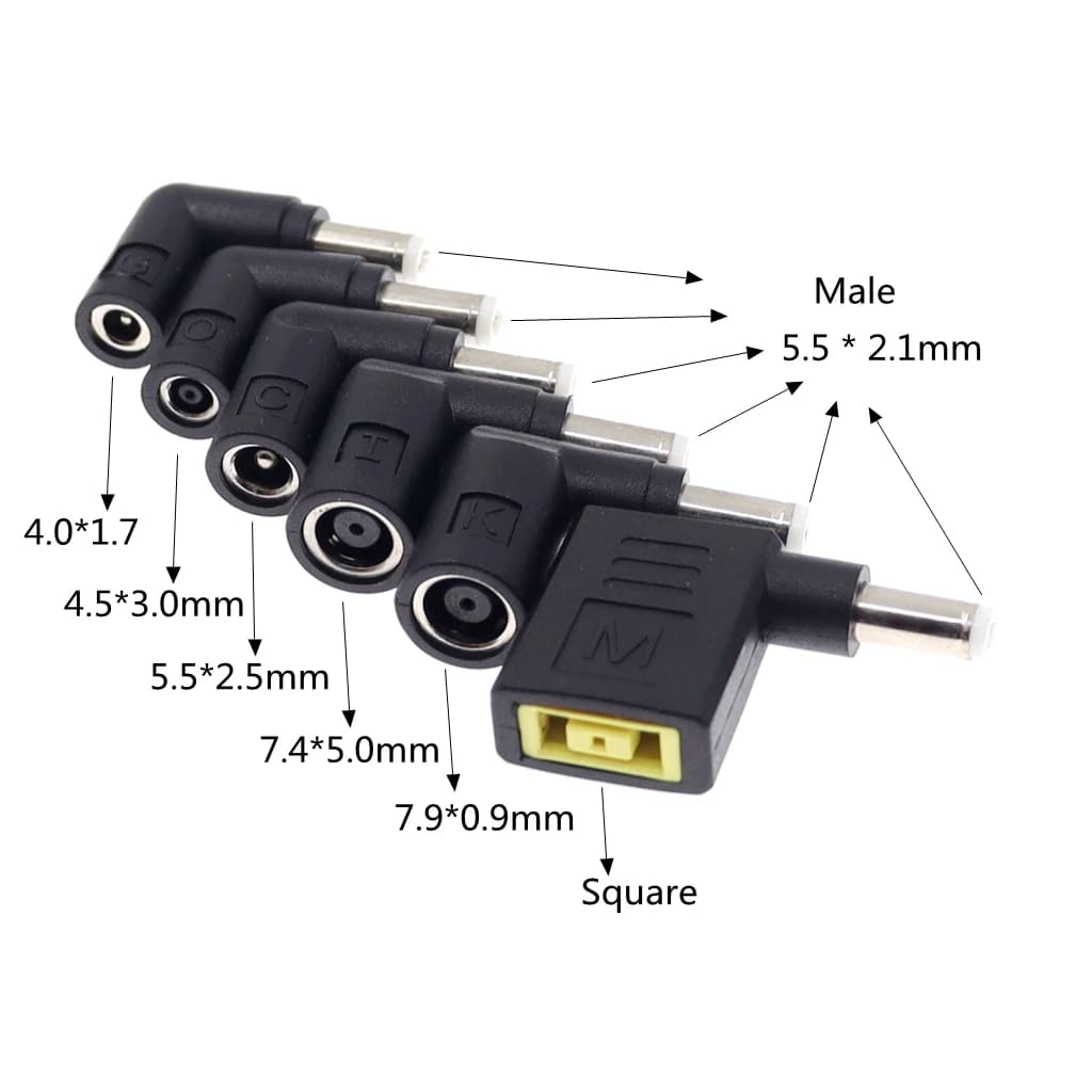 DC Power plug connector 5.5x2.5 7.9x0.5 7.4x5.0 4.5x3.0 4.0x1.7 mm DC female Adapter Connector to 5.5*2.1mm male