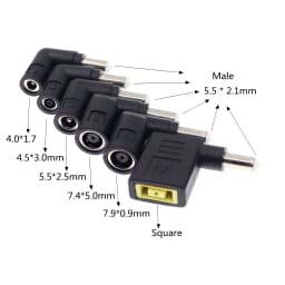 DC Power plug connector 5.5x2.5 7.9x0.5 7.4x5.0 4.5x3.0 4.0x1.7 mm DC female Adapter Connector to 5.5*2.1mm male