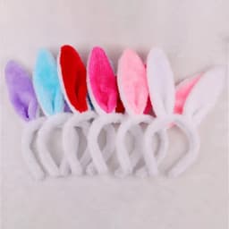 Cute Fluffy Rabbit Ears Hairbands for Women Halloween Easter Anime Cosplay Hair Hoop Headwear Headband Hair Accessories 2021