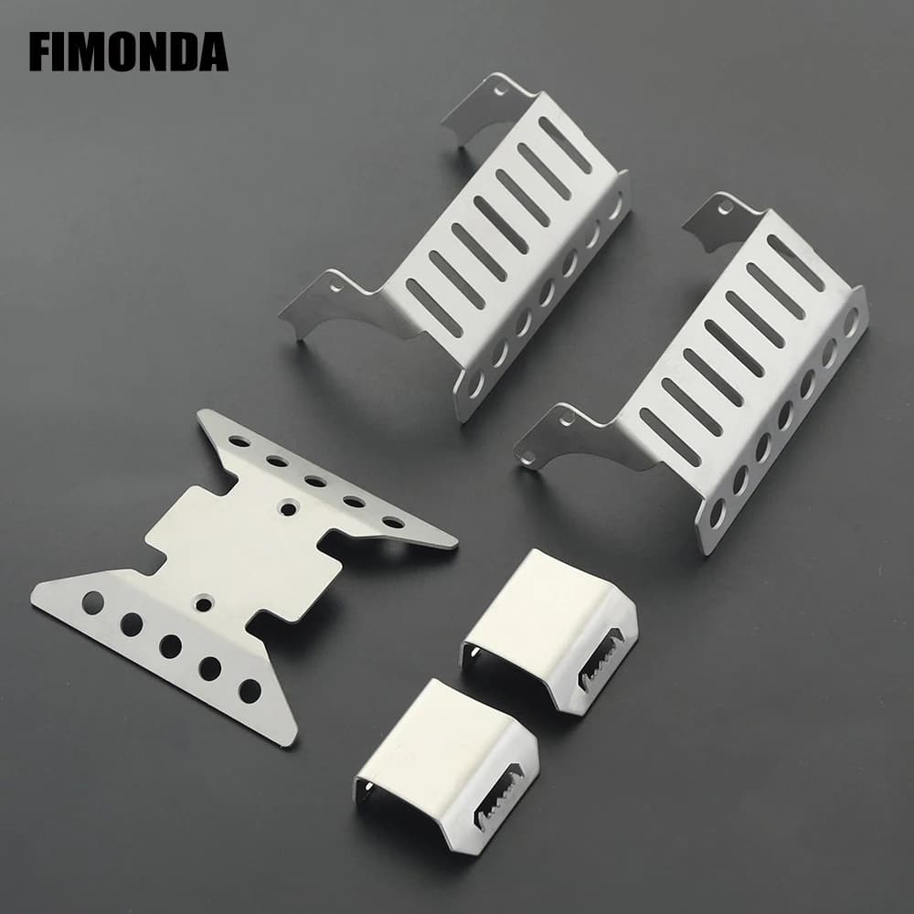 Metal Portal Axle Protector Skid Plate Chassis Armor Set for 1/10 RC Crawler Axial SCX10 III Gladiator JLU Wrangler Upgrade Part