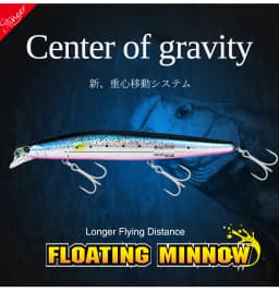 TSURINOYA 140F Ultra-long Casting Floating Minnow STINGER 140mm 24g Artificial Large Hard Bait Weight Sea Fishing Lure