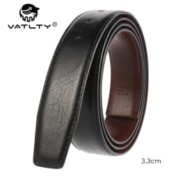 VATLTY 3.3cm Real Leather Belt Men High-quality Natural Cowhide Black Belt Without Buckle No Interlayer Business Belt Male
