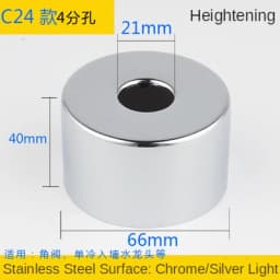 2PCS 1/2"3/4"Faucet Decorative Cover Stainless Steel Water Pipe Connector Heighten Valve Panel Shower Kitchen Faucet Accessories