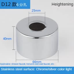 2PCS 1/2"3/4"Faucet Decorative Cover Stainless Steel Water Pipe Connector Heighten Valve Panel Shower Kitchen Faucet Accessories