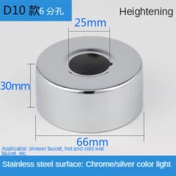 2PCS 1/2"3/4"Faucet Decorative Cover Stainless Steel Water Pipe Connector Heighten Valve Panel Shower Kitchen Faucet Accessories