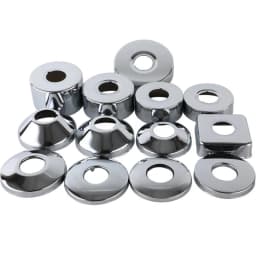 2PCS 1/2"3/4"Faucet Decorative Cover Stainless Steel Water Pipe Connector Heighten Valve Panel Shower Kitchen Faucet Accessories