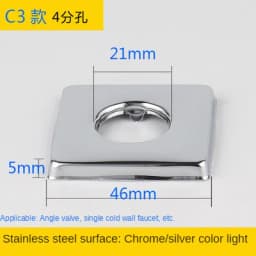 2PCS 1/2"3/4"Faucet Decorative Cover Stainless Steel Water Pipe Connector Heighten Valve Panel Shower Kitchen Faucet Accessories
