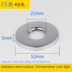 2PCS 1/2"3/4"Faucet Decorative Cover Stainless Steel Water Pipe Connector Heighten Valve Panel Shower Kitchen Faucet Accessories