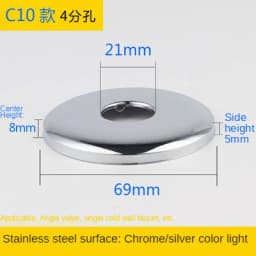 2PCS 1/2"3/4"Faucet Decorative Cover Stainless Steel Water Pipe Connector Heighten Valve Panel Shower Kitchen Faucet Accessories