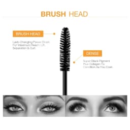 2pcs/set 4D Mascara Beauty Makeup Curling Black Lash Eyelash Extension Waterproof Liquid Volume Mascara Long-wearing Cosmetic