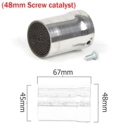 Universal Motorcycle 48MM Front Mid End Catalyst DB Killer for Motorcycle Exhaust Muffler Silencer