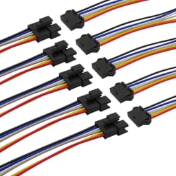 5Pairs JST SM 2P 3P 4P 5P 6 Pin Male Female Plug Socket Wire Cable Connector LED Strip DC Power Cable Lenght 10/15/20cm