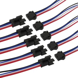 5Pairs JST SM 2P 3P 4P 5P 6 Pin Male Female Plug Socket Wire Cable Connector LED Strip DC Power Cable Lenght 10/15/20cm