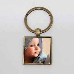 Personalized Square Pendant Custom Keychain Photo Mom, Dad, Grandparent’s Favorite Gift A Gift for Family