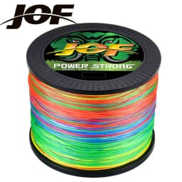 JOF Braided Fishing Line Multifilament Carp Fly 4/8 Strand 300M 500M 1000M Multicolor Japan Spinning Extreme PE Strong Weave