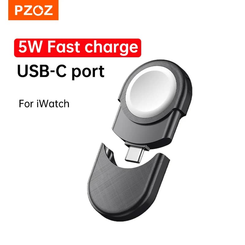 PZOZ Portable Wireless Charger For Apple Watch Series 11 10 9 8 7 6 5 SE Ultra 2 3 iWatch USB Type C Charger Magnetic Charging
