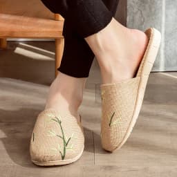 Linen Slippers Female Summer Male Couple Home Embroidered Non-Slip Soft Bottom Indoor Home Use Cotton And Linen Floor Slippers