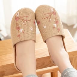 Linen Slippers Female Summer Male Couple Home Embroidered Non-Slip Soft Bottom Indoor Home Use Cotton And Linen Floor Slippers