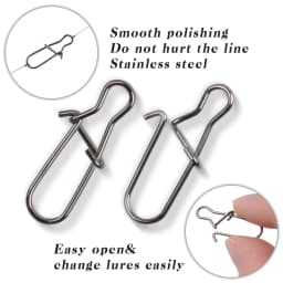 95Pcs/box Nice Fast Duo Lock fishing snaps and clips Kit Fishing hooks Lures Connector Swivels Snap Fishing Tackle 26lb-77lb