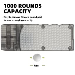 SuprLoad 1000 Capacity Airsoft Speed Loader with Sound Dampening Pad for 6mm BBs, M4 Hand Crank Magazines Airsoft Gear