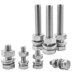 M4 M5 M6 M8 M10 M12 304 Stainless Steel Hexagon Bolt Screw And Nut Set Large Full Extension Screw