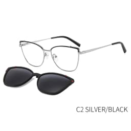 CEOFY Cat Eye Metal Retro Polarized Sunglasses Women Fashion Optical Myopia Eyeglasses Frames Prescription Frame with Clip
